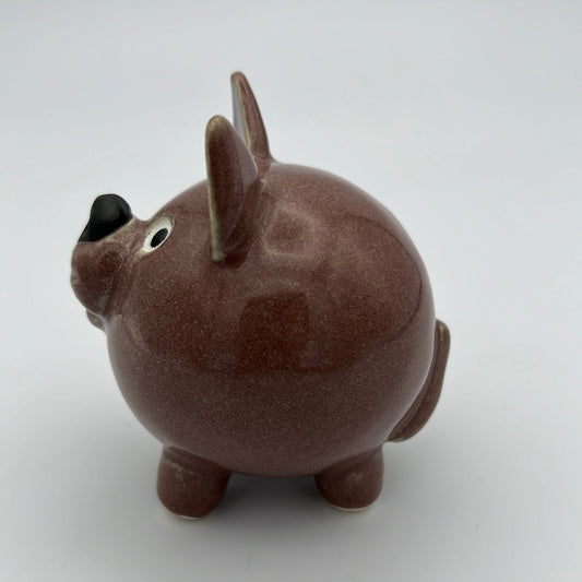 Handmade Rock Kitty Collectible - Purple Sage