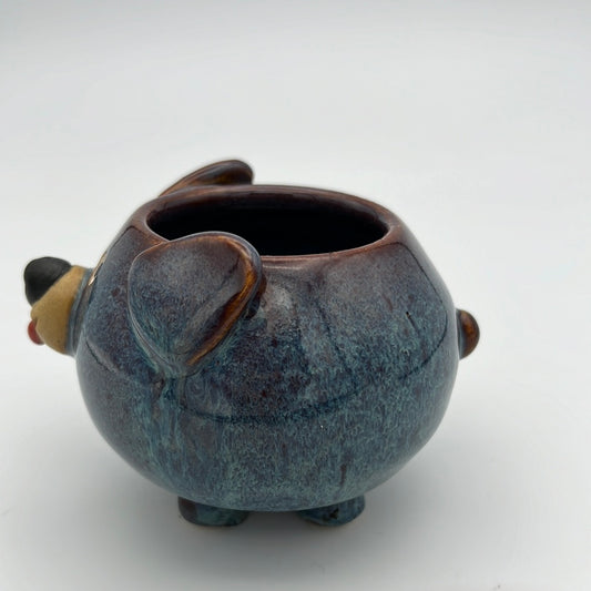 Rock Dogs Planter w/ drip hole - Drippy Deep Blues