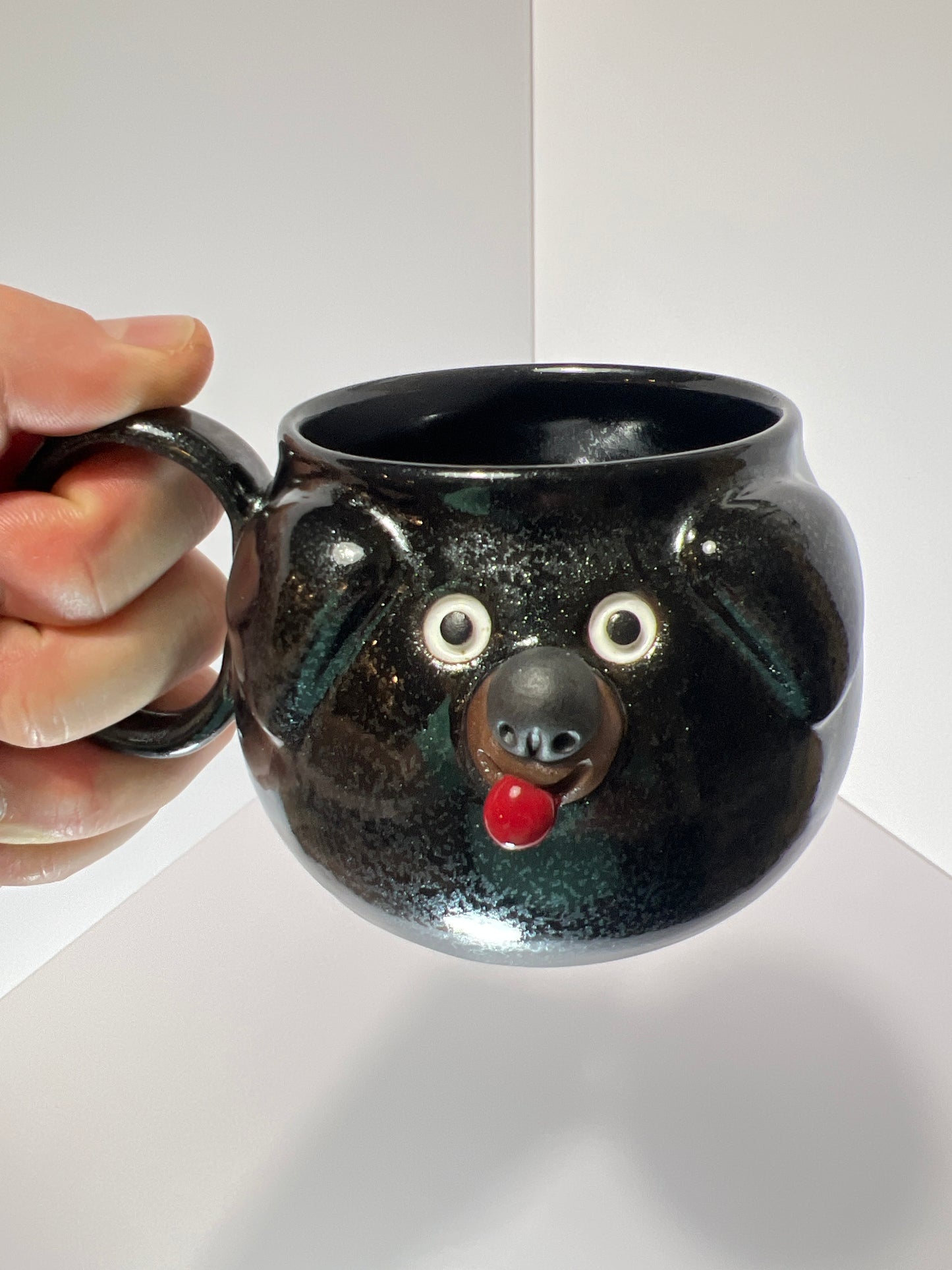 10 oz Rock Dogs Mug - Glittery Black