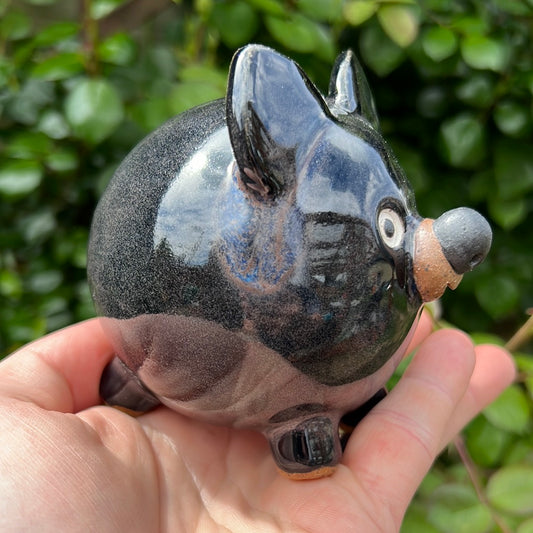 Handmade Rock Dog Collectible - Ironstone