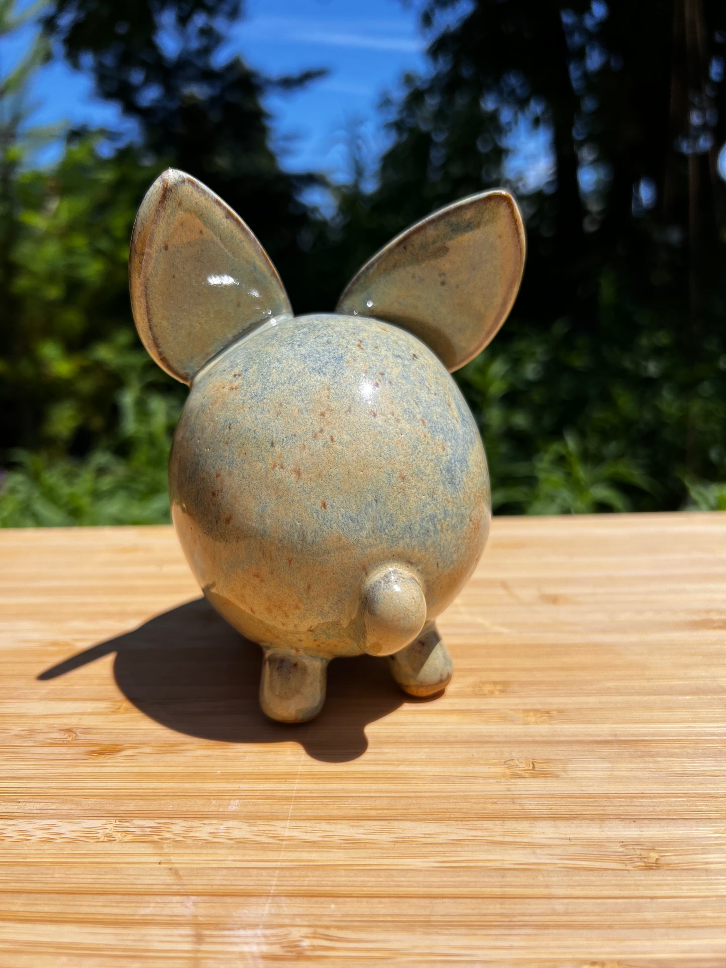 Handmade Rock Dog Collectible - Northern Lights
