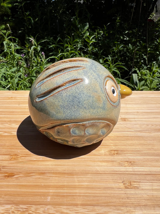 Handmade Rock Owl Collectible - Northern Lights