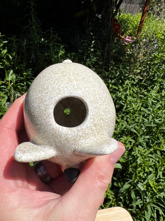 Handmade Rock Dog Planter Collectible - Terrazzo