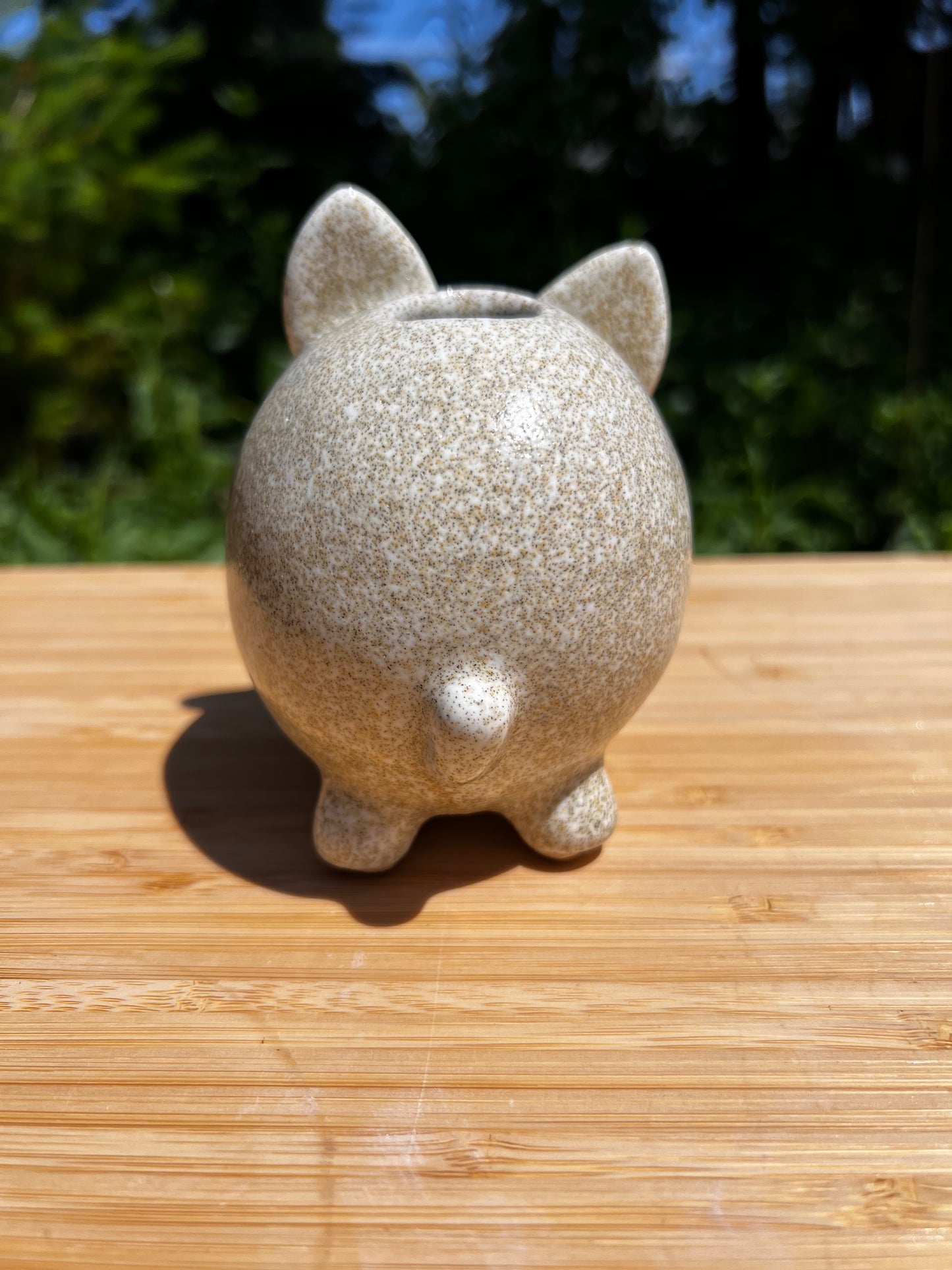 Handmade Rock Dog Planter Collectible - Terrazzo