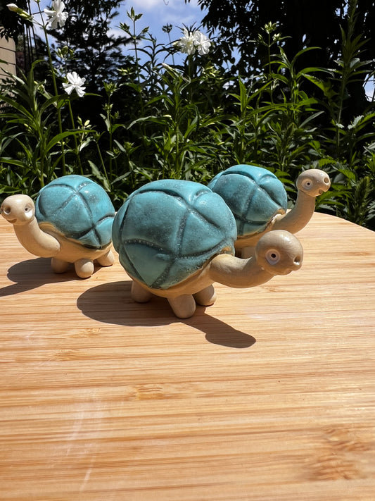 Turtle Pebble Pal - Aqua