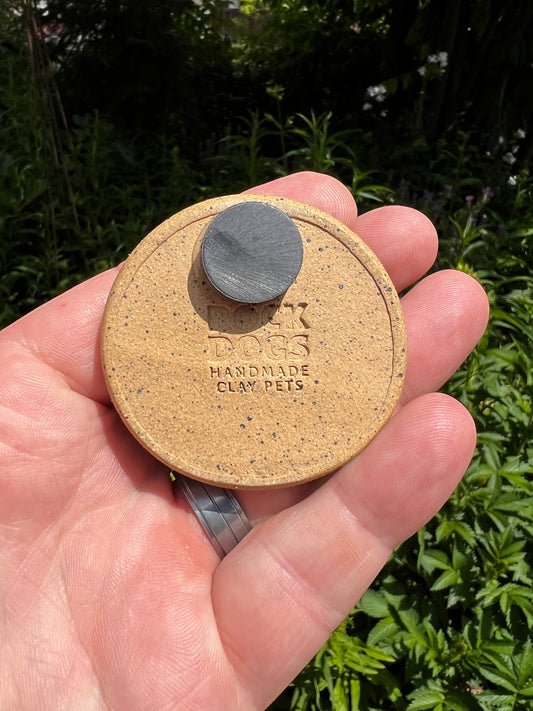 Handmade Rock Dogs Magnet - Terrazzo