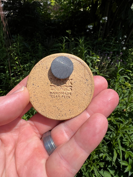 Handmade Rock Dogs Magnet - Northern Lights