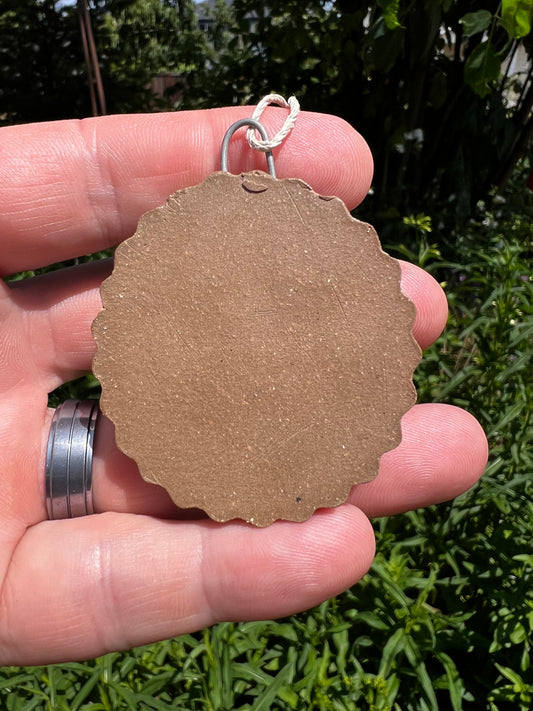 Handmade Rock Dogs Ornament - Cobalt