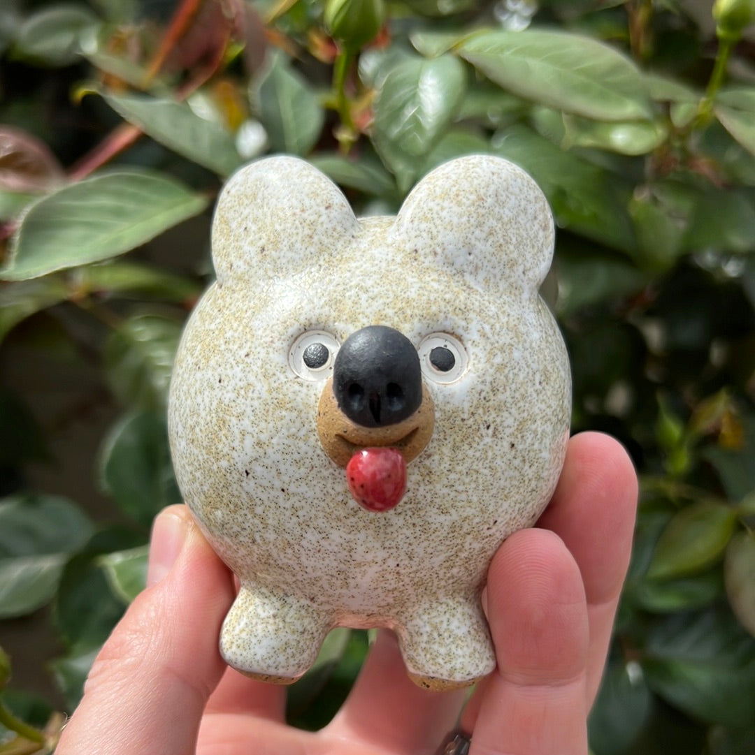 Handmade Rock Dog Collectible - Terrazzo