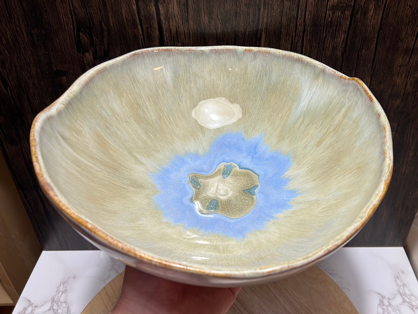 Centerpiece Serving Bowl | ROCK HOME Collection | 11.5 long x 11” wide x 4” tall