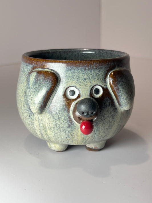 Rock Dogs Planter w/ drip hole - Glacier