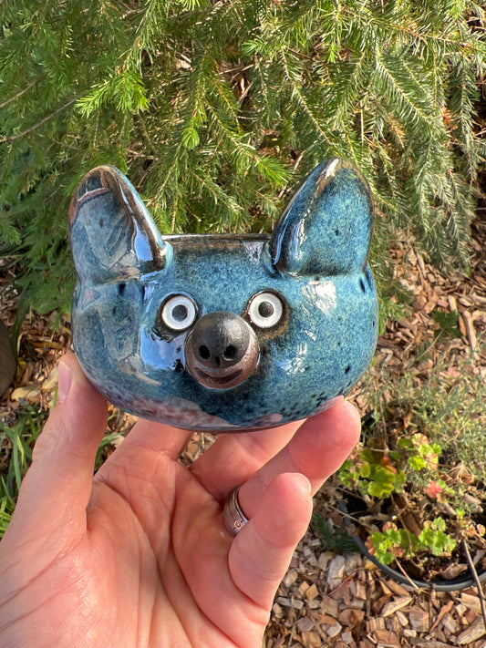 Rock Dogs Planter w/ drip hole - Deep Sea