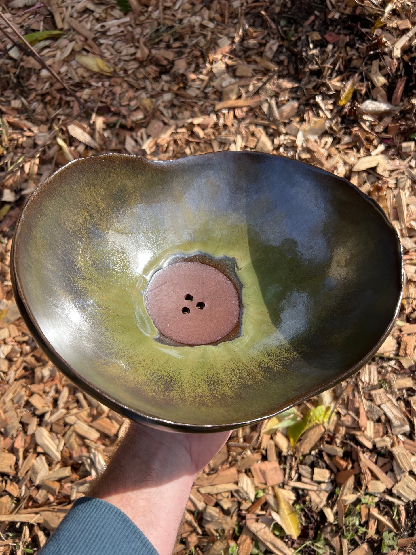 Succulent Forest Bowl w/ drain holes | ROCK HOME Collection | Bronze