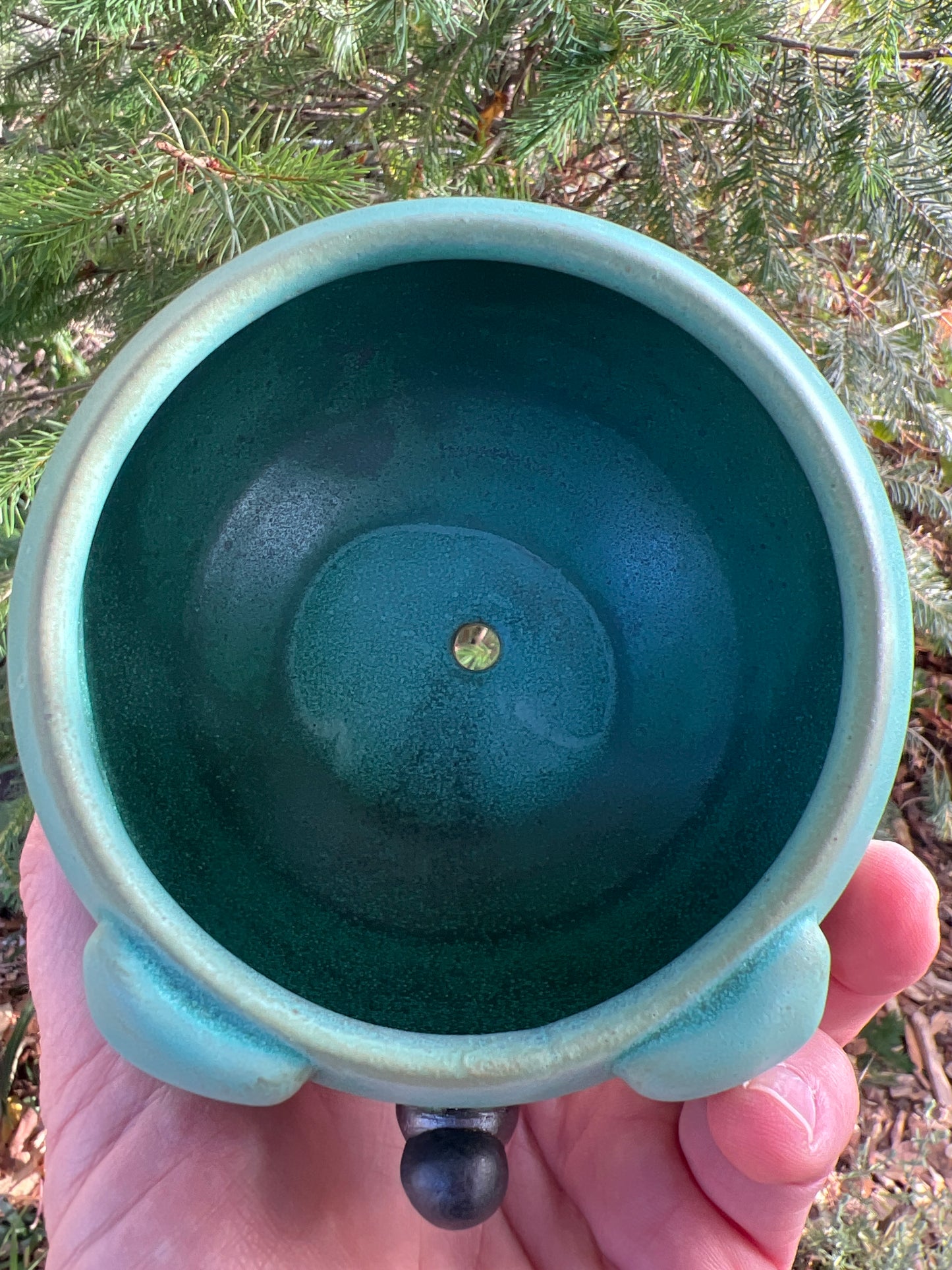 Rock Dogs Planter w/ drip hole - Copper Patina