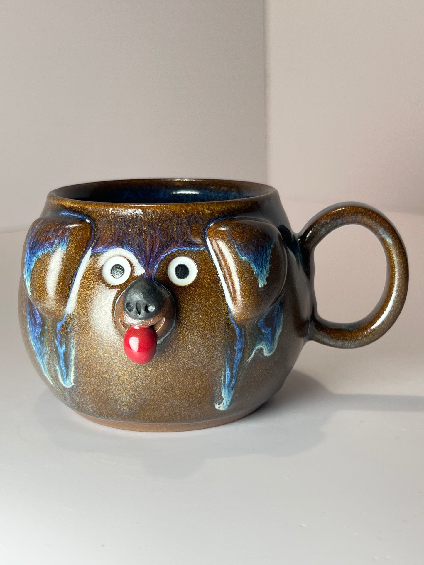 8 oz Rock Dogs Mug - Drippy Iron Lustre