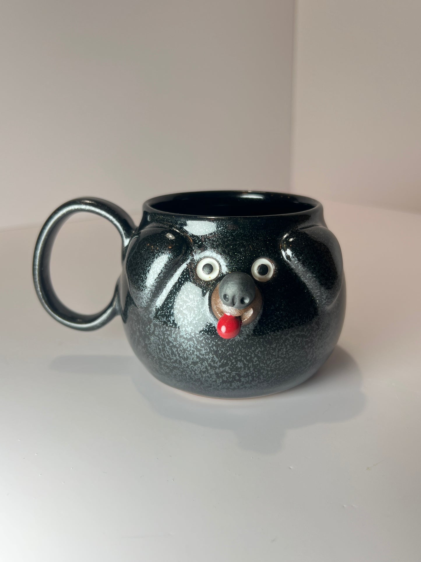 10 oz Rock Dogs Mug - Glittery Black