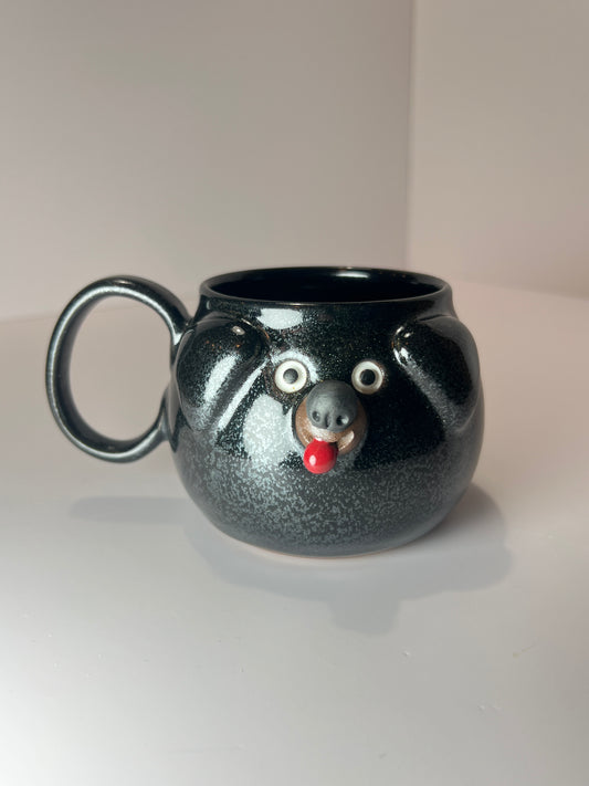 10 oz Rock Dogs Mug - Glittery Black
