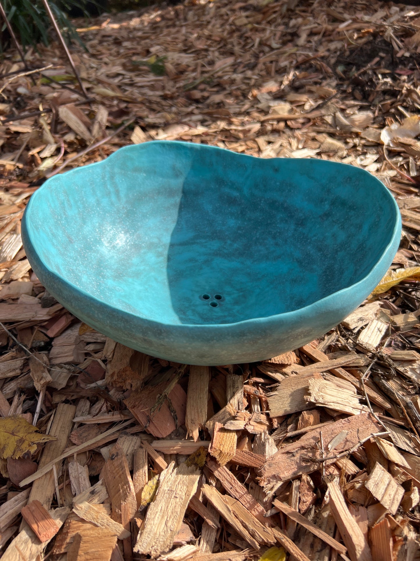 Succulent Forest Bowl w/ drain holes | ROCK HOME Collection | Aqua