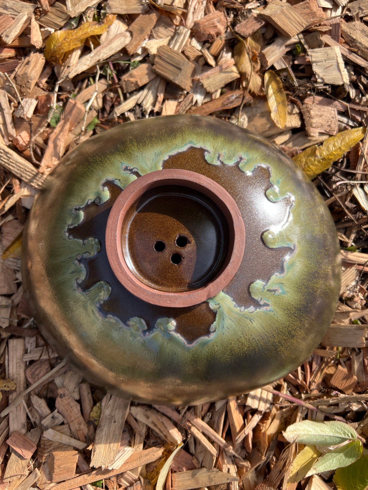 Succulent Forest Bowl w/ drain holes | ROCK HOME Collection | Bronze