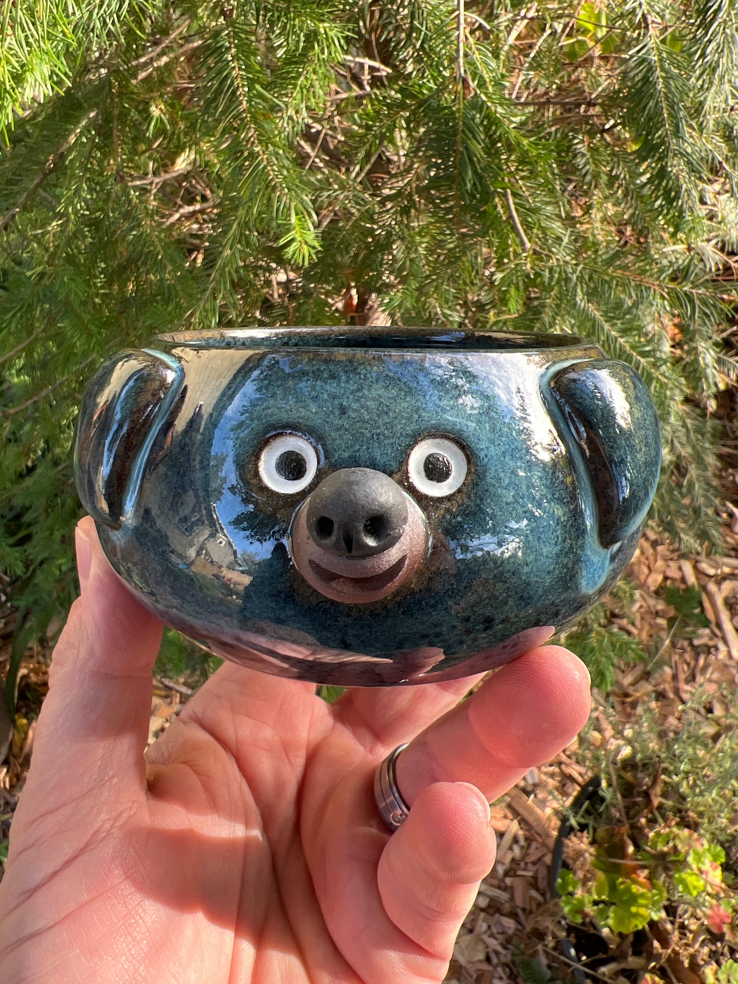 Rock Dogs Planter w/ drip hole - Deep Sea