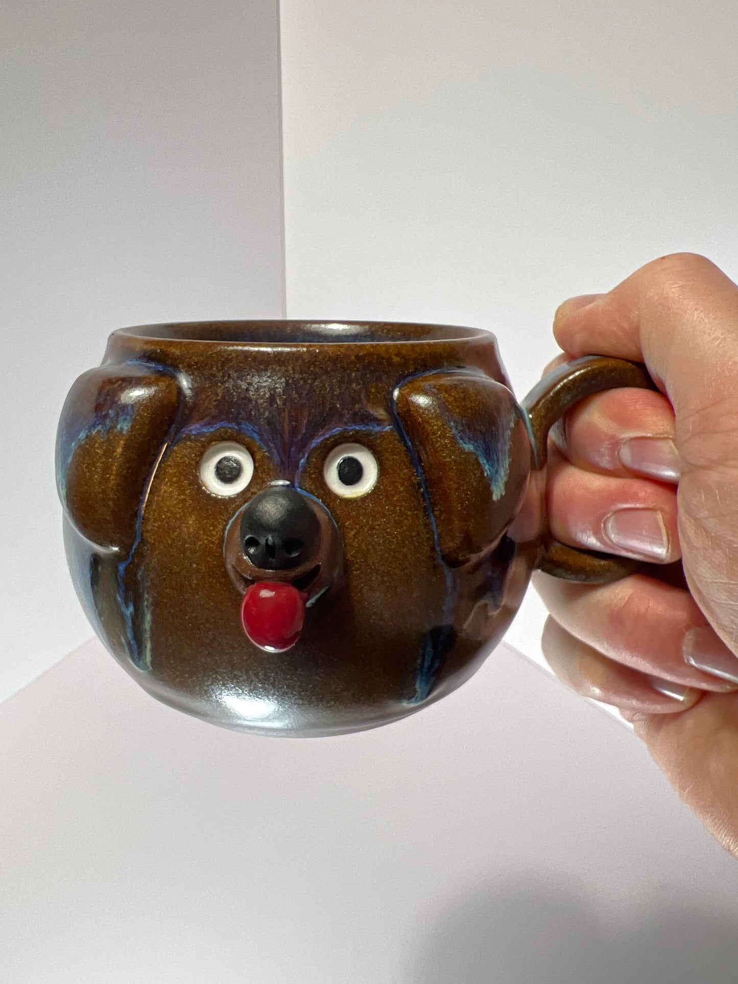 8 oz Rock Dogs Mug - Drippy Iron Lustre