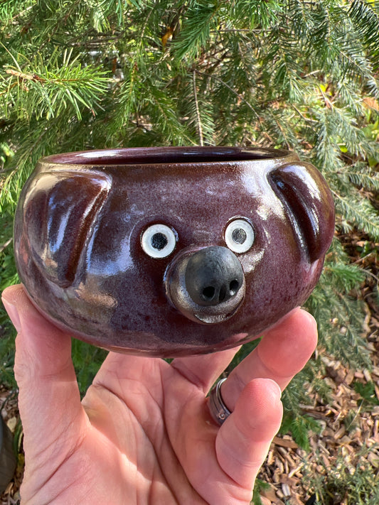 Rock Dogs Planter w/ drip hole - Purple