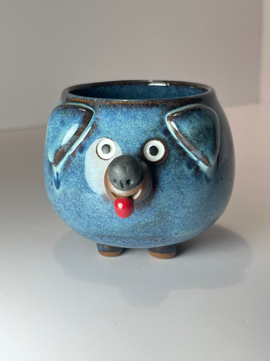 Rock Dogs Planter w/ drip hole - Deep Sea