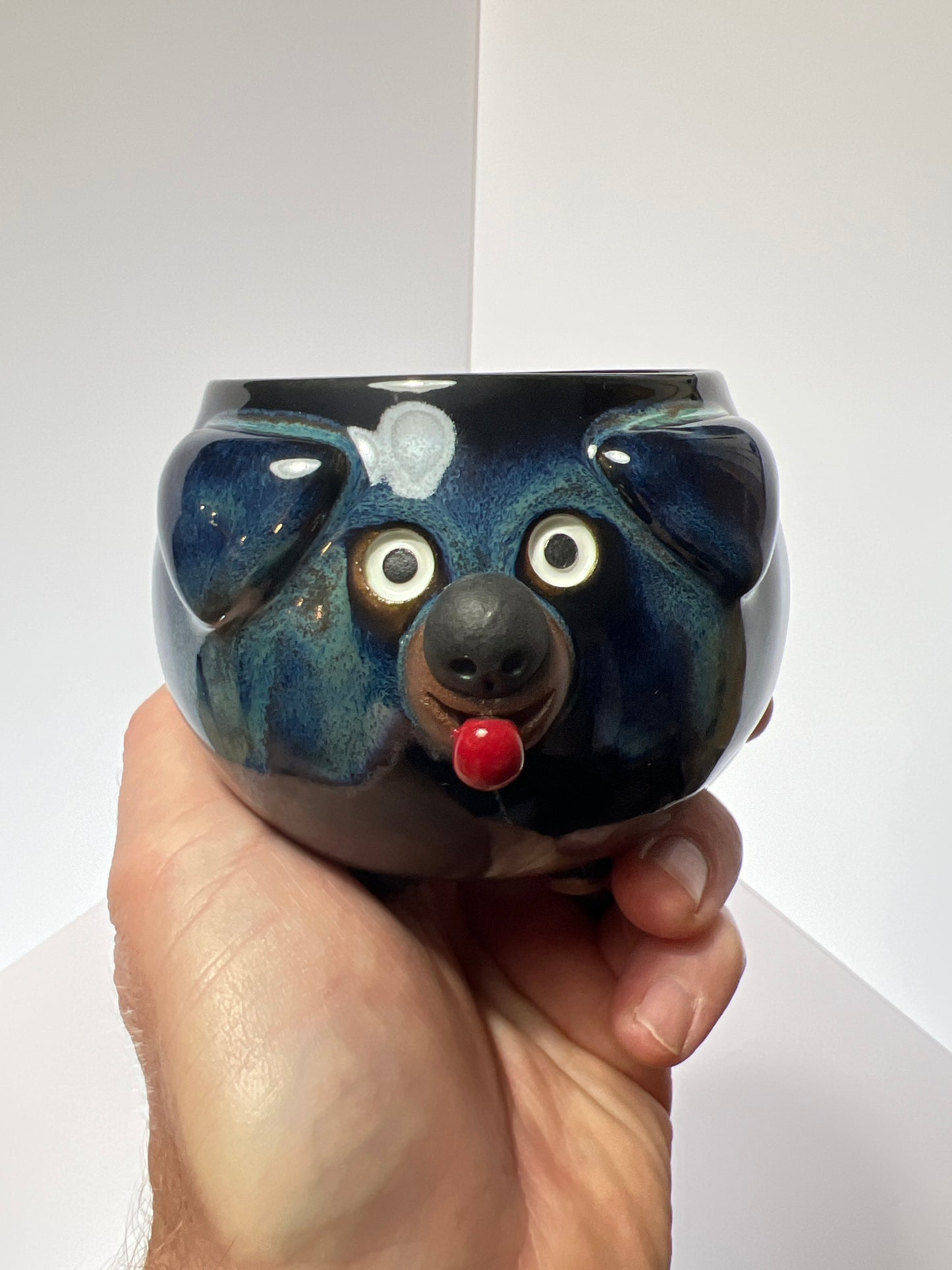 Rock Dogs Planter w/ drip hole - Northern Lights