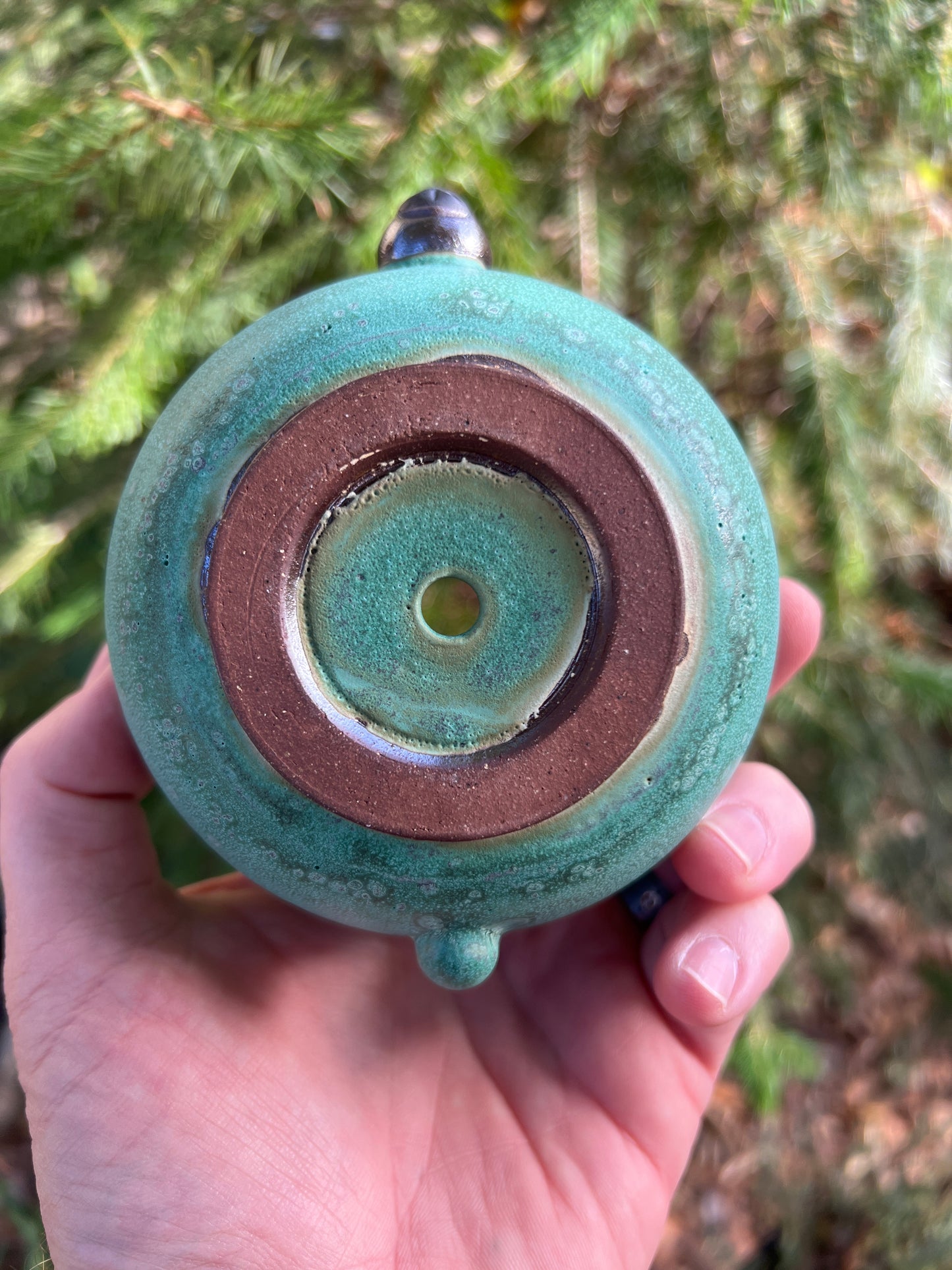 Rock Dogs Planter w/ drip hole - Copper Patina