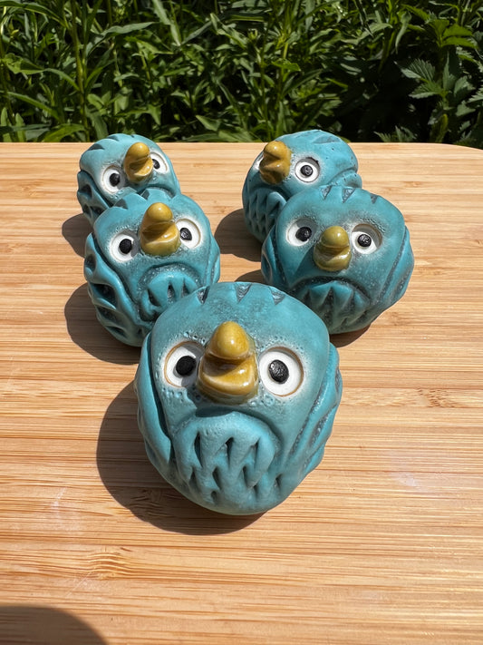 Owl Pebble Pal - Aqua