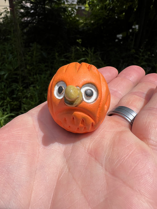 Owl Pebble Pal - Neon Orange